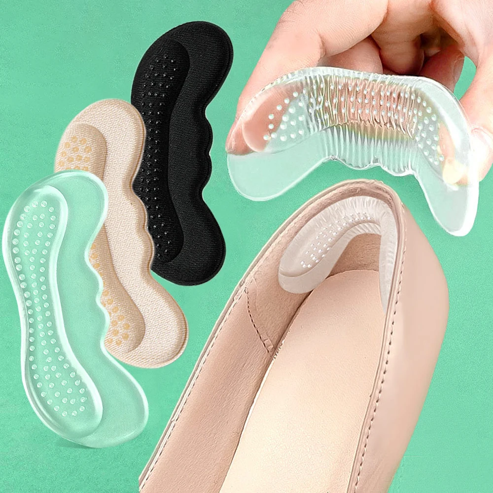 Silicone Heel Pads for Women Shoes Back Sticker Stiletto High Heels Inserts Protector Pain Relief Antiwear Feet Heel Cushion Pad