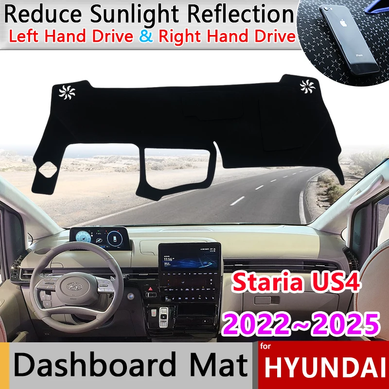 

Dashboard Cover Pad for Hyundai Staria US4 2022~2025 2023 2024 Car Liner Anti-Slip Mat Sunshade Dashmat Carpet Pad Accessories