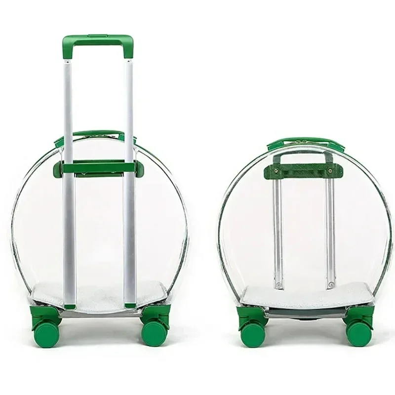 Puppy Move Trolley Cat Carriers Transparent Pet Backpack Animal Transportation and Goods for Travel Pet Supplies with Wheels