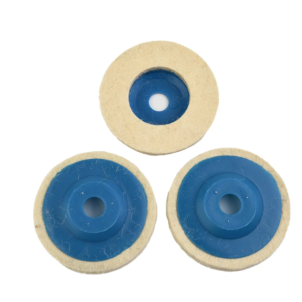 

Blue+Beige Polishing Discs Polish Grinder Wheel Felt Pads Grinding Tool 4" Angle 4 Inch Wool Buffing Useful New