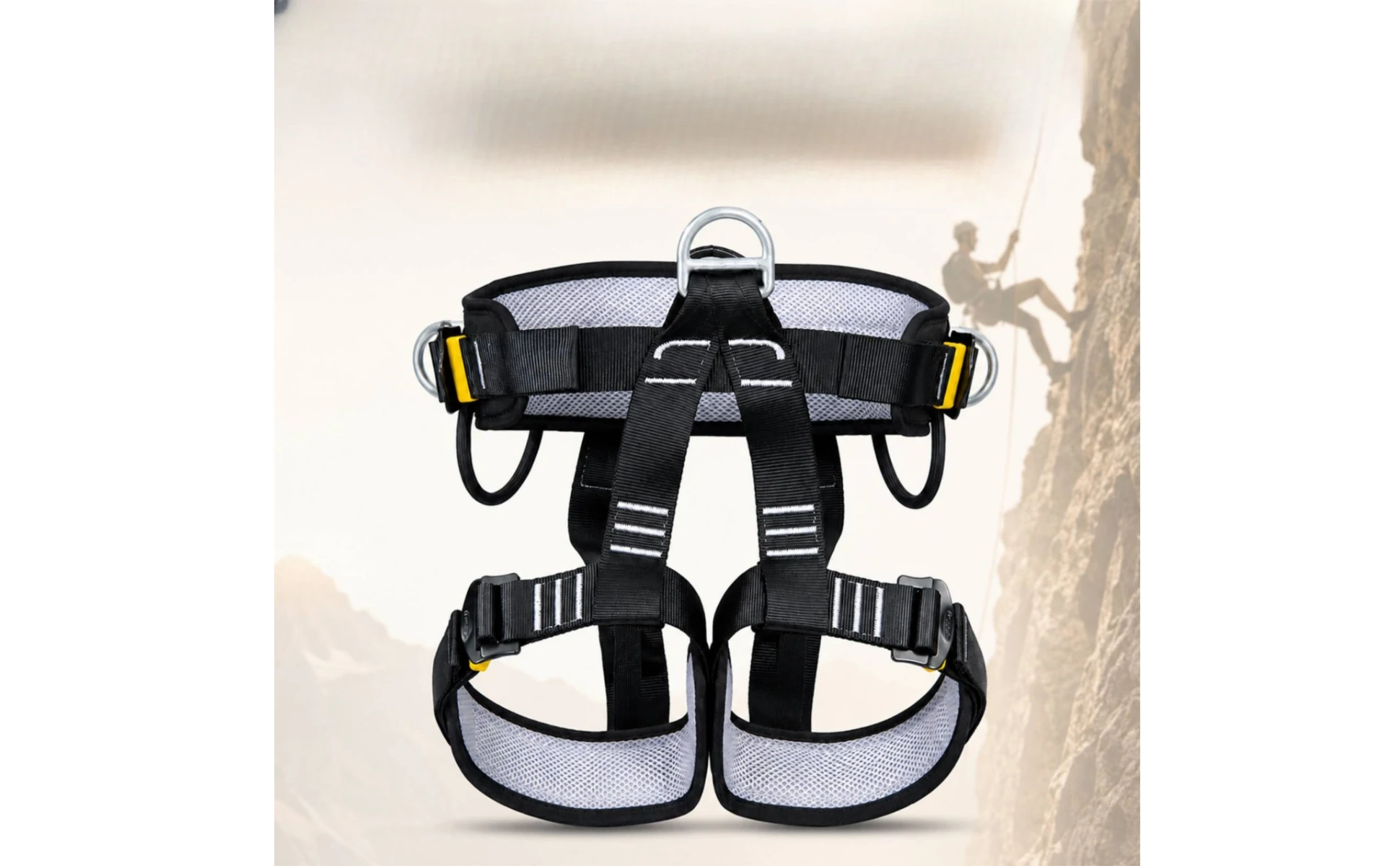 Full-Body Safety Harness Ventilated Harness with Mesh Padding Comfortable Heavy-Duty for Workers, Fall Protection, Climbing