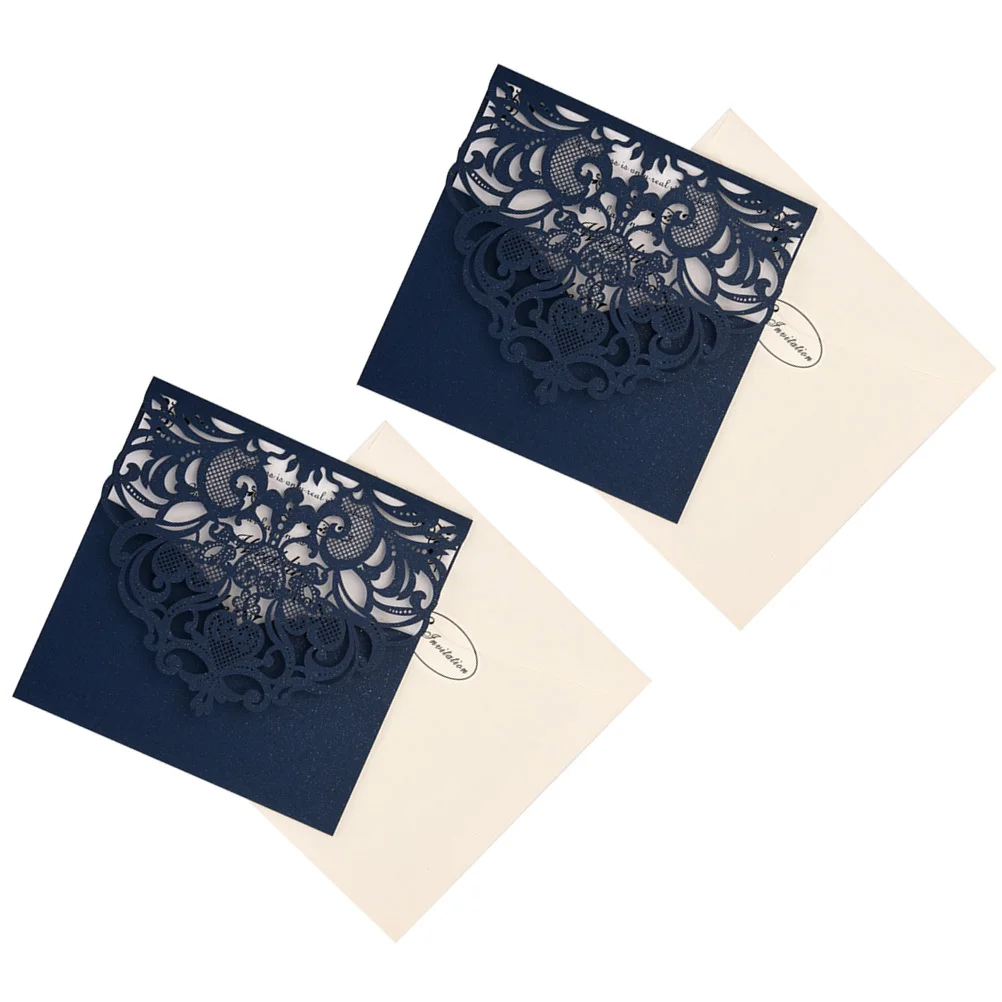 

10Sets Business Invitations Romantic Wedding Invitation Cards Exquisite Design Envelopes Sealing Sticker Cards