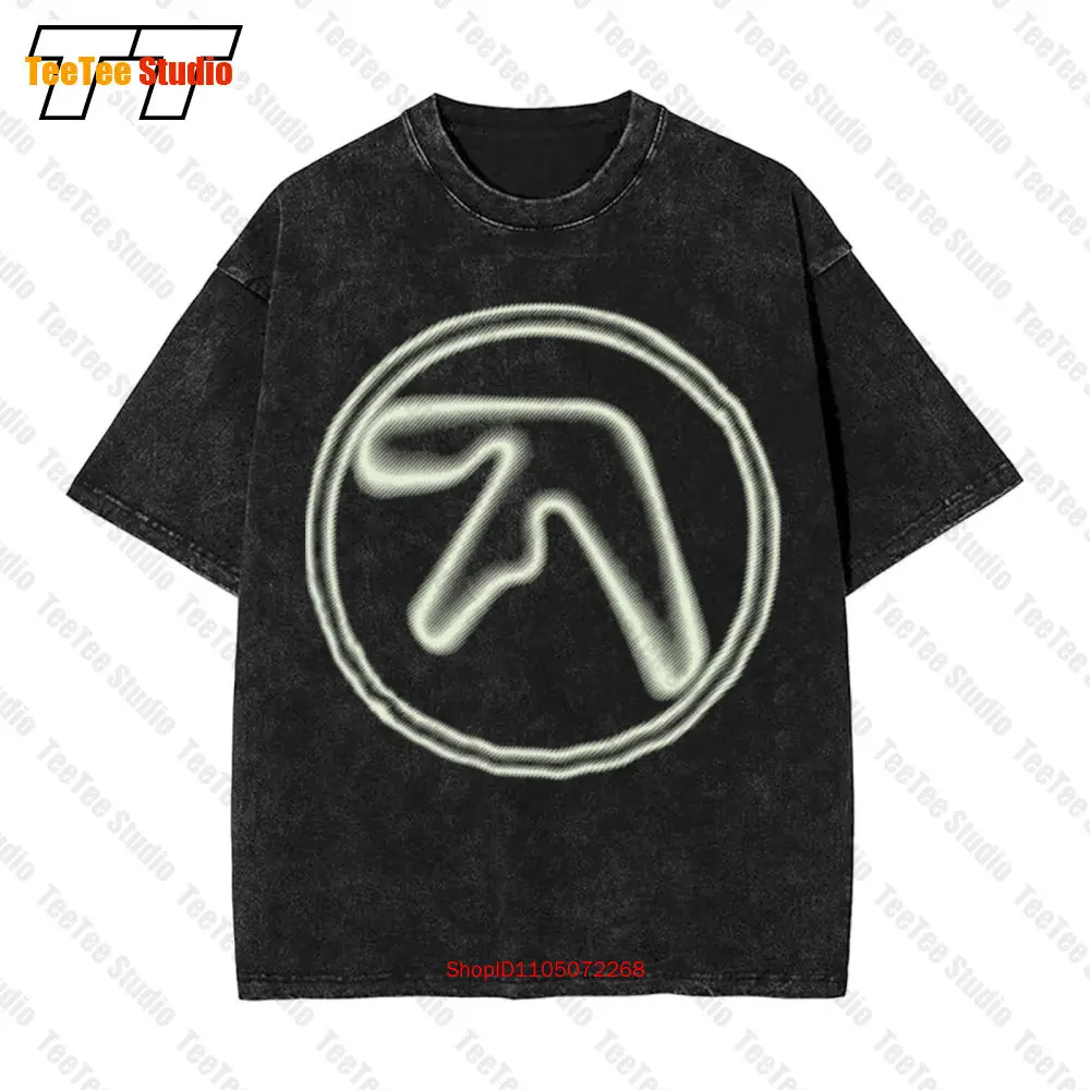

Aphex Twin 'Aphex Disciple' Glow Черная винтажная футболка большого размера Lb3935 JLBB
