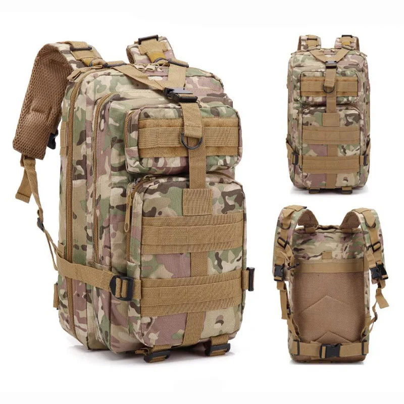 Large Capacity Military Tactical Outdoor Camouflage Camping Hiking Backpack Molle Bag Hunting Bag Gear Backpack 30L