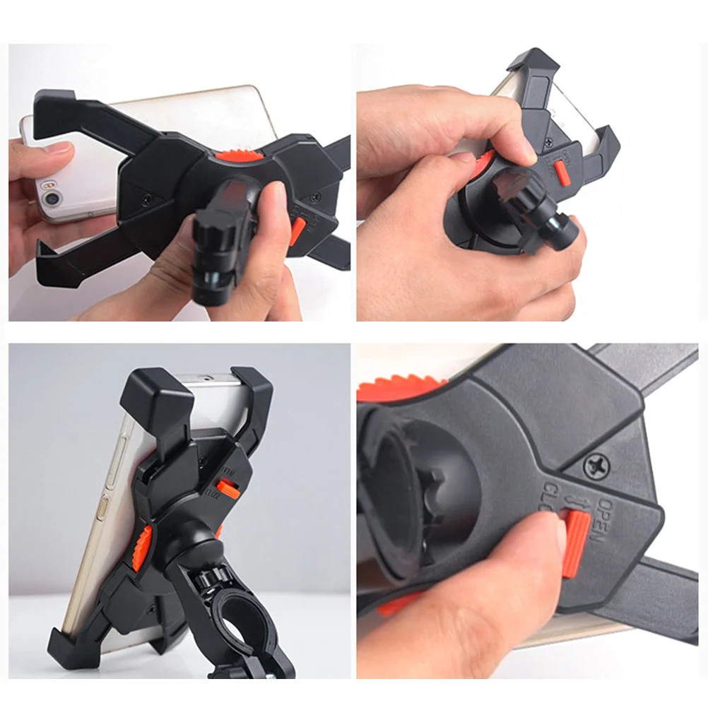 

Adjustable Black Phone Holder Shockproof Motorcycle Mountain Bike Stand Compatible with Smart Devices Anti-Slip Bike Phone