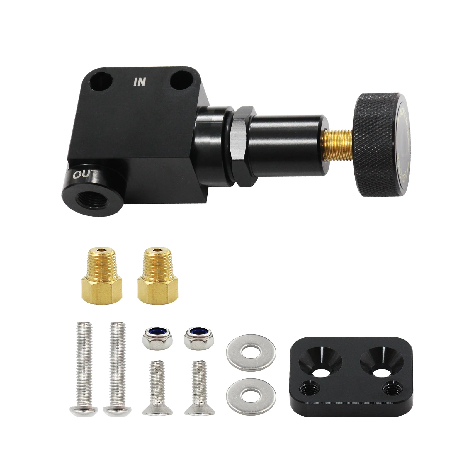 Brake Proportion Valve Adjustable Range from 100-1000 PSI Prop Brake Bias Racing Lever Type For Car Prop Brake Proportion Valve