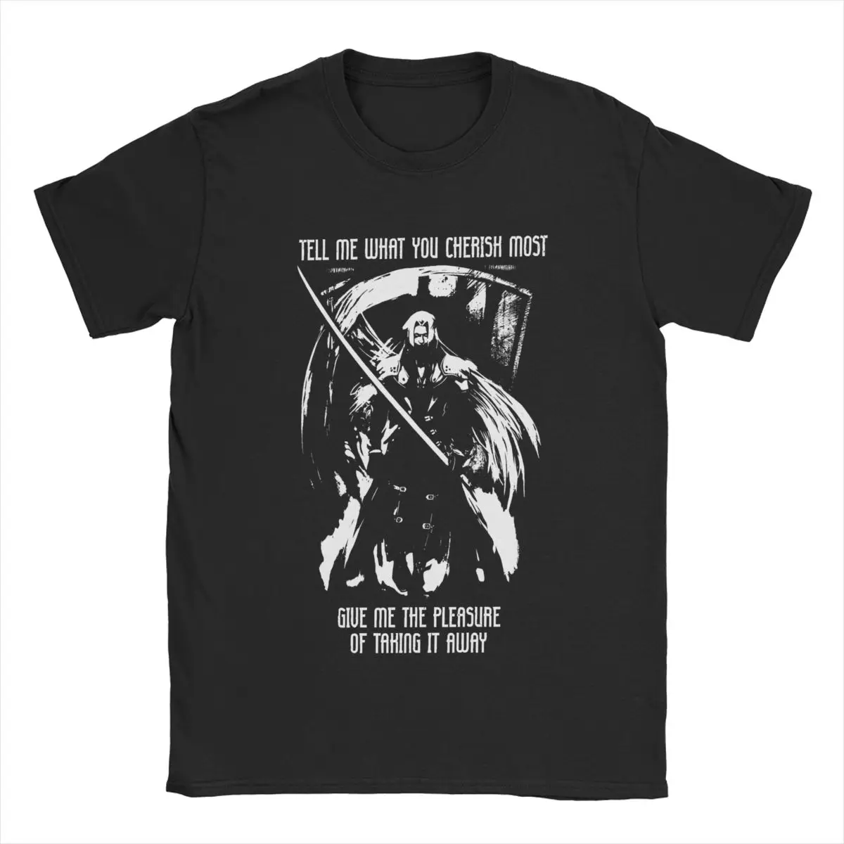 Casual Sephiroth Final Fantasy 7 The One Winged Angel T-Shirts for Men Women 100% Cotton Tee Shirt Printed Clothing