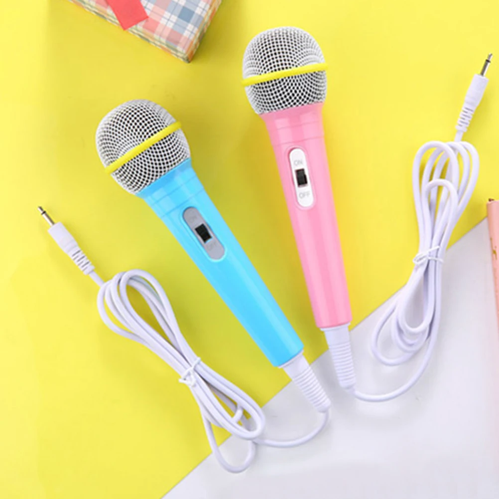 Microfone de educação infantil para crianças, instrumento musical eletrônico de pvc, ferramenta de aprendizagem leve, máquina educacional infantil rosa