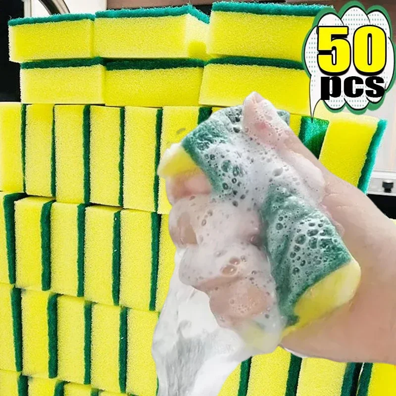 10/20/50pcs Magic Stain Remover Sponge Highly Absorbent Pots and Pans Rust and Stain Remover Car Tire Cleaning Sponge Wipe