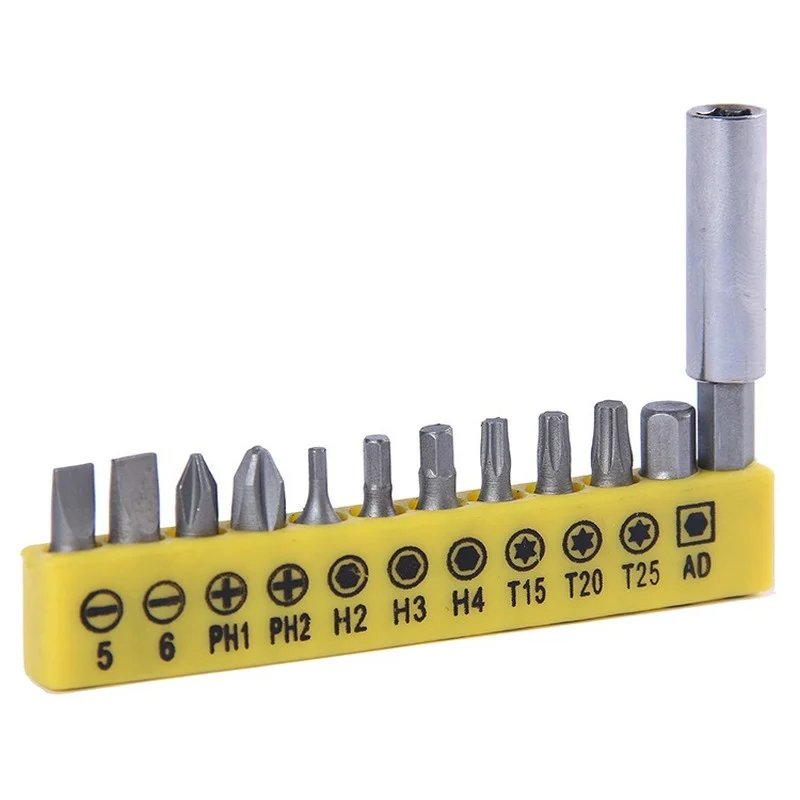 25mm Screwdriver Bit Set Multifunctionl Versatile Screwdrivers Extension Rod Tools Set Slotted/PH/Torx Cross Drill Bit Head T20