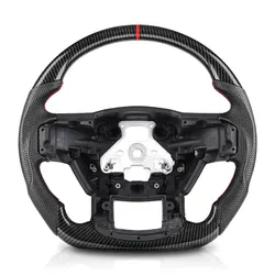For Ford F150 Raptor 2015 2016 2017 2018 2019 2020 Hydro-Dip Carbon Fiber Steering Wheel Perforated Leather Racing Wheel