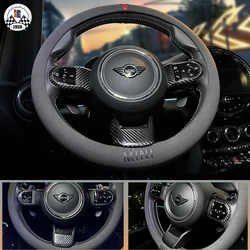 Brand New Carbon Fiber Material Trim 2022 Year New LCI Steering Wheel Cover Button For Mini Cooper F56 F55 F54 F60 F57