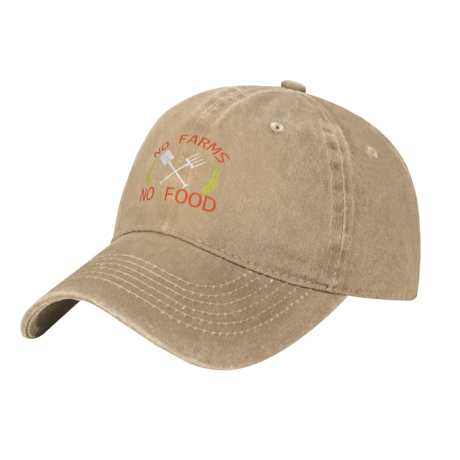 No Farms No Food Baseball Cap Women Men Hat Vintage Cowboy Hats Trucker Sun Hat