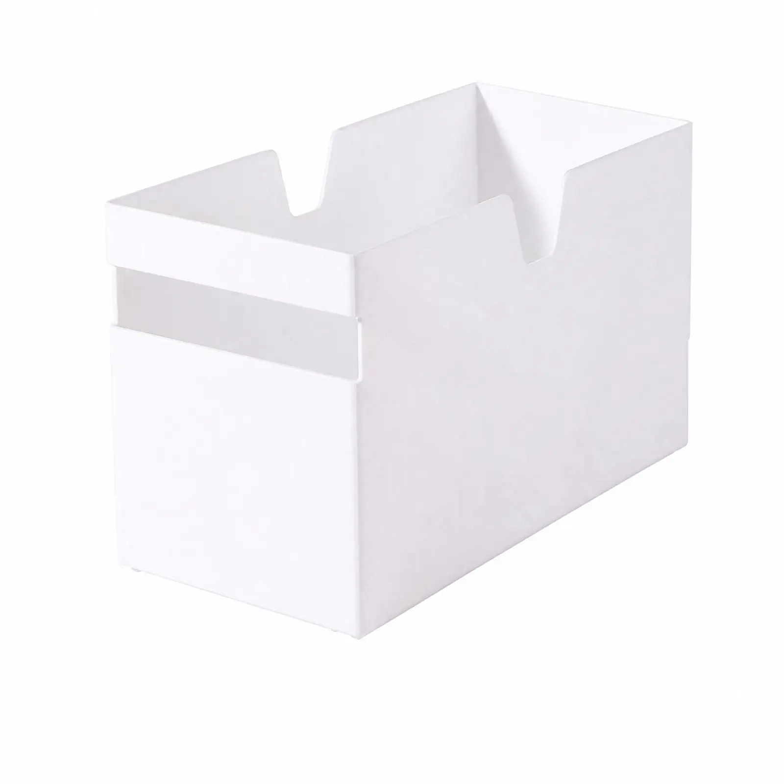 Durable Plastic Kitchen Organizer Storage Box with Open Top for Snacks Cables and Small Items on Countertop