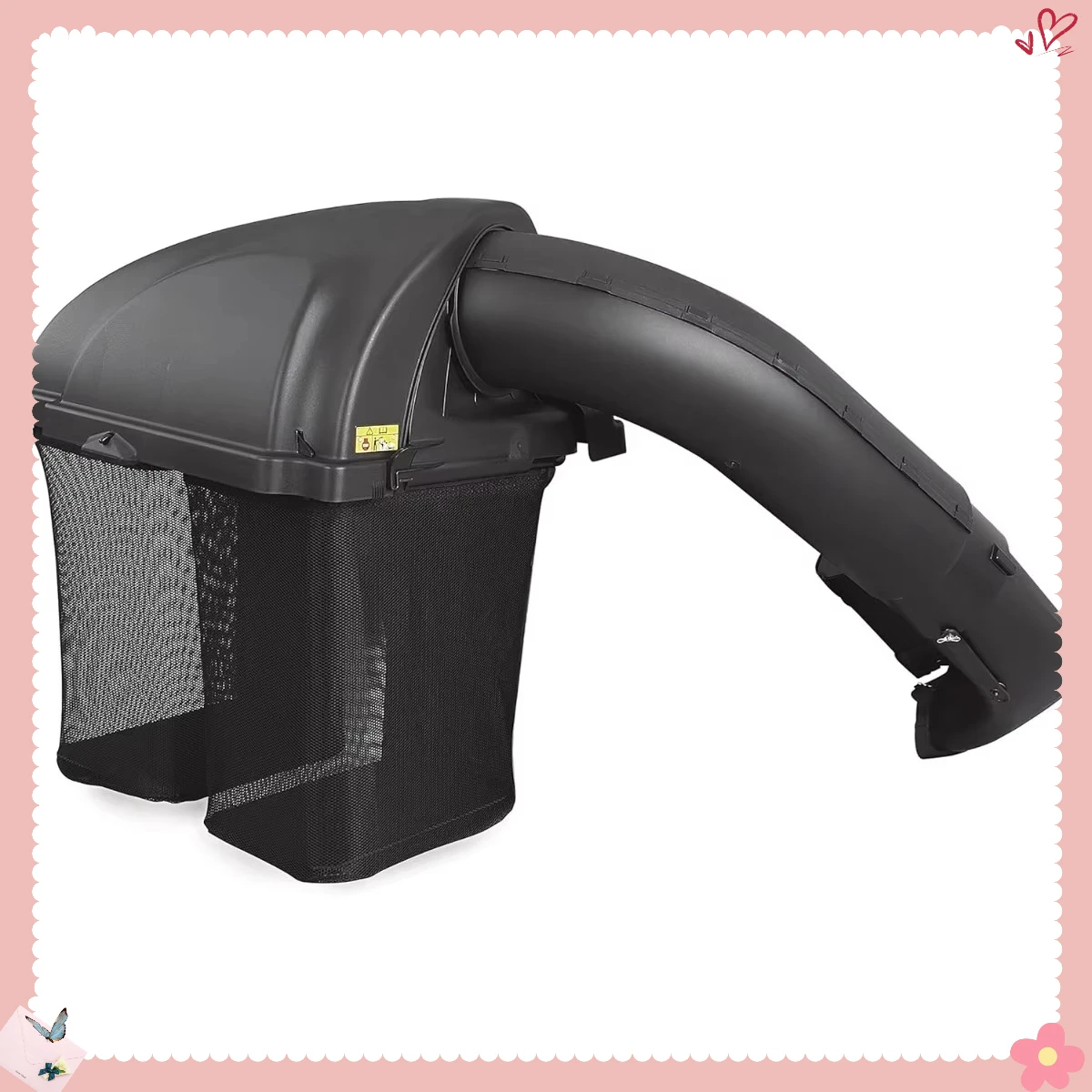 

Twin Bagger Attachment for 42" & 46" Side Discharge Decks, Compatible with Outdoor Lawn Tractors, Black