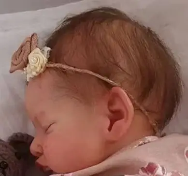 49CM Full Body Vinyl Silicone Reborn Rosalie Newborn Dolls Sleeping Baby Handmade Painted Lifelike 3D Skin with Visible Veins