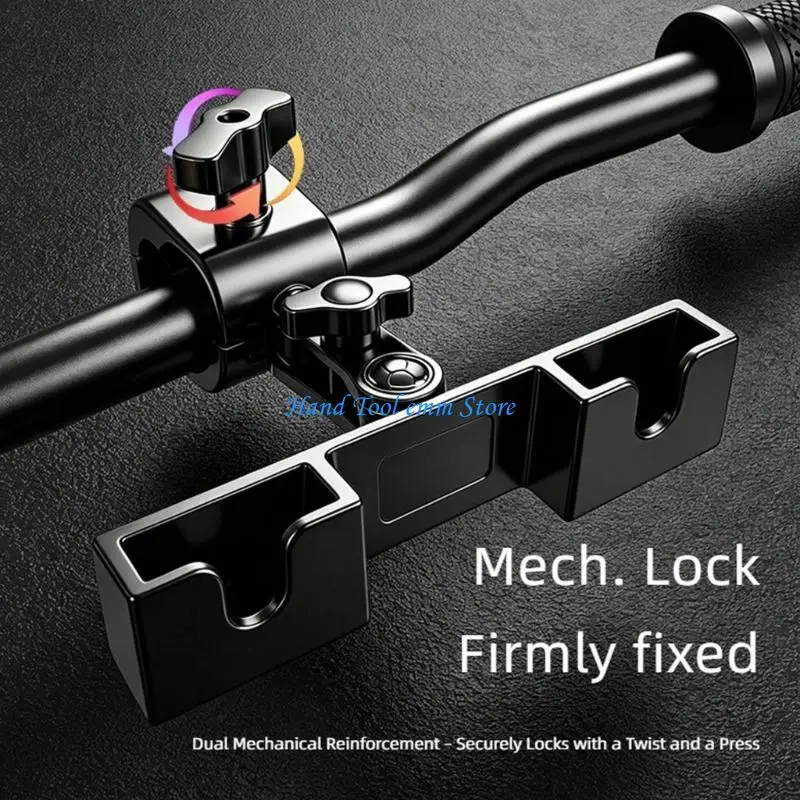 H37F Radio Bar Holder with Two Slot Support and Mechanical Clamp Fit