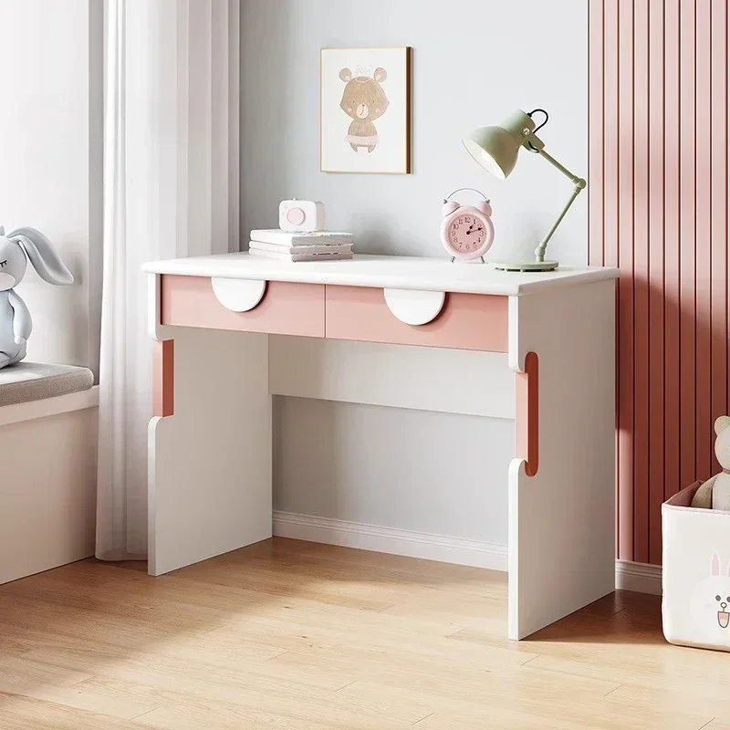 Student Bookcase Children Desk Student Home Combination Writing Study Table Children Furniture Comes With Writing Chair Set