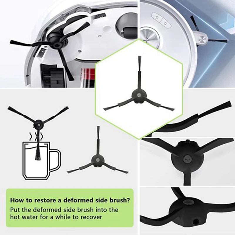 ABAE-34 قطعة مرشحات الفرشاة الجانبية الرئيسية ممسحة أكياس الغبار ل Roborock Qrevo Pro/Qrevo Maxv/Qrevo S/Qrevo Plus أجزاء المكنسة الكهربائية
