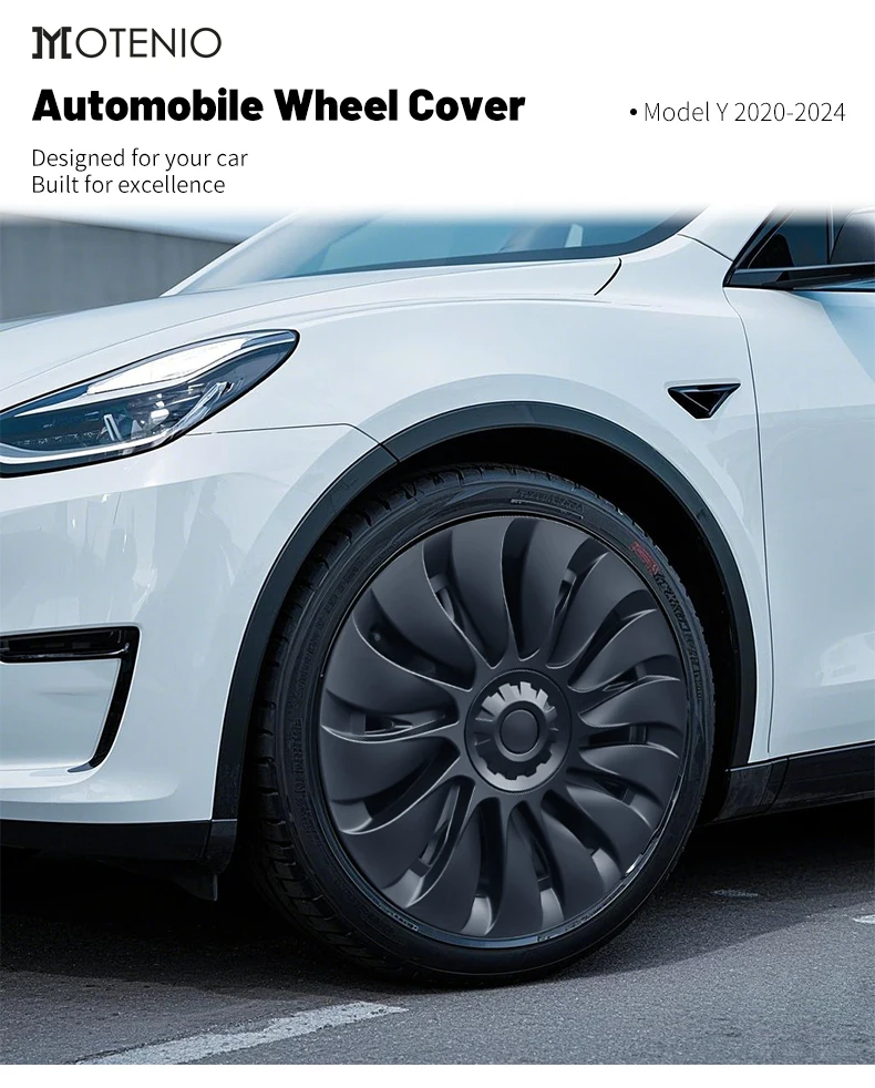 Design für Tesla Model Y (2020-2024) 19-Zoll Blade-Style Radkappen Vollständige Abdeckung Radzierblenden Auto-Ersatzteile (4 Stück) – Detail 2