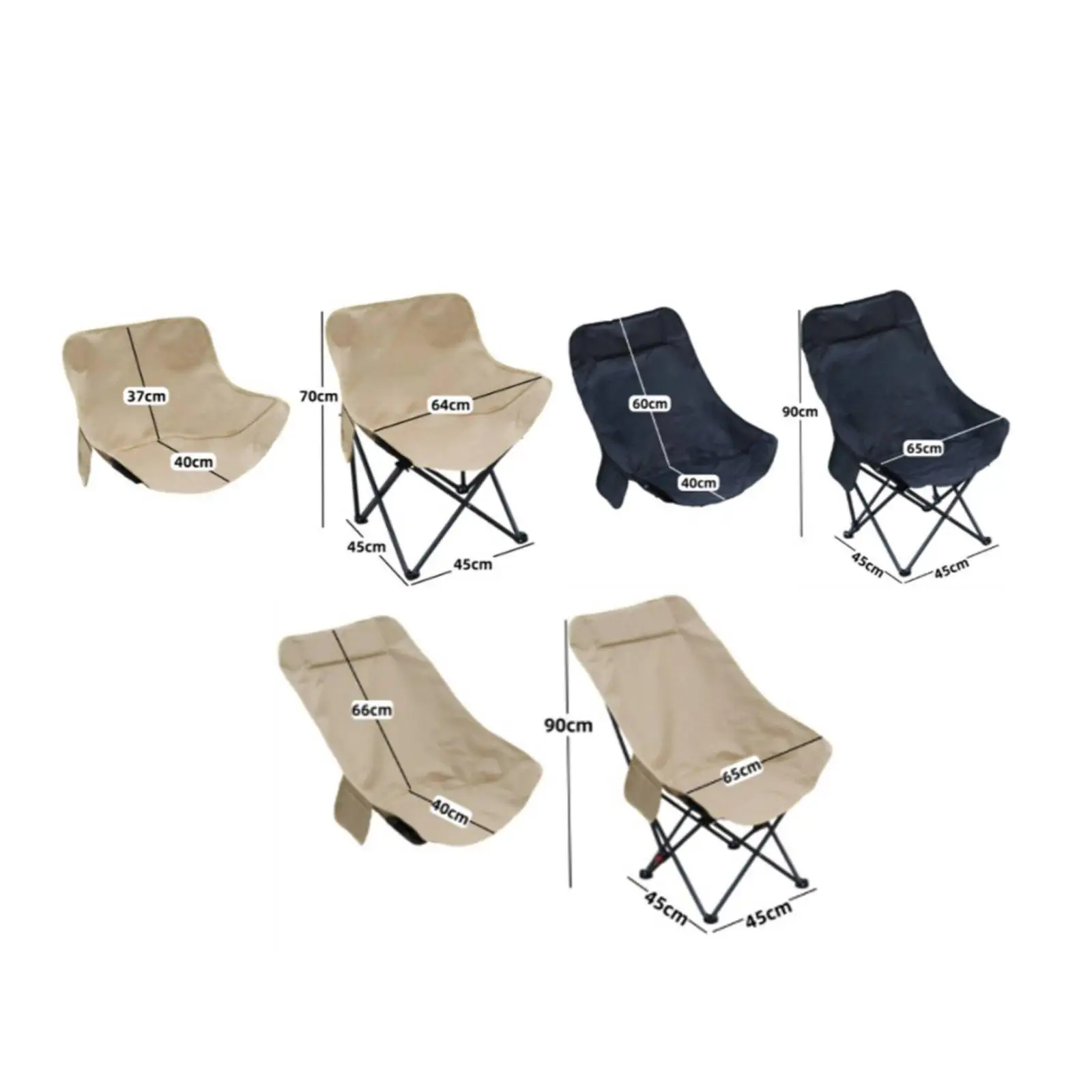Moon Chair Replacement Canvas Folding Camp Chair Seat Material Sturdy Outdoor Furniture Accessory for Campers, Anglers, Fishing, view 5