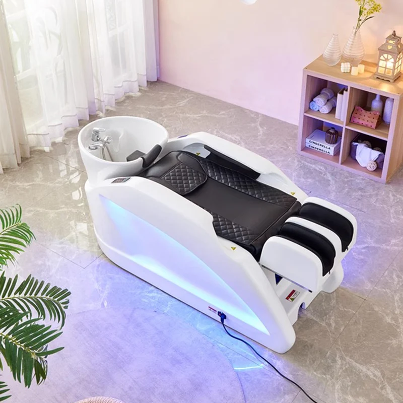 Automatic Intelligent Water Circulation Spa Shampoo Bed Spa Hairdresser Salon Washbasin Japanese Bed Hair Chaise Massage Women