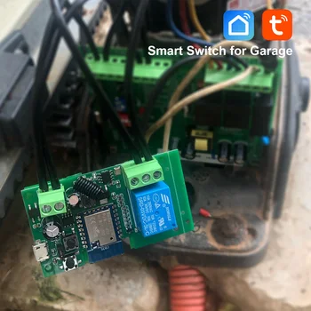 차고 문 문용 WIFI 스마트 스위치 릴레이 모듈 Tuya Smartlife App 원격 제어 RF433 송신기 Alexa 1 2 4 채널