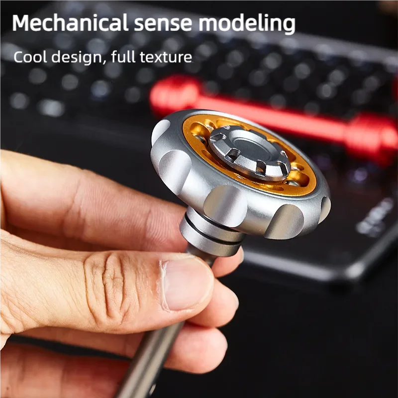 EDC noria de Metal Fidget Spinner aleación de aluminio juguete giratorio para aliviar el estrés con cetro giratorio juguetes antiestrés