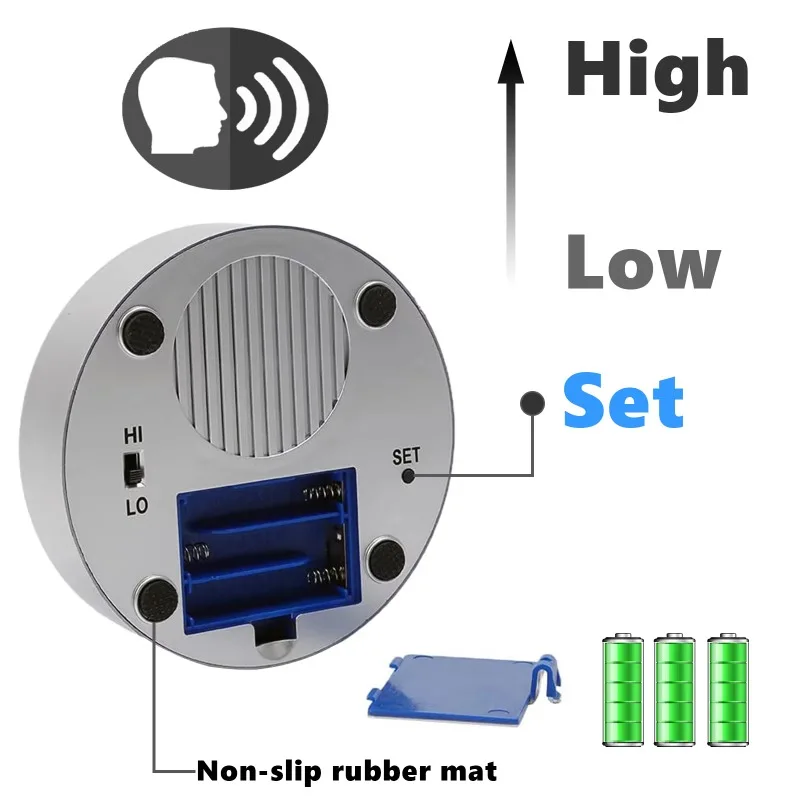 Talking Alarm Clock with Volume Control Buttons Talking Time Date and Date Ideal for The Blind The Elderly Visually Impaired