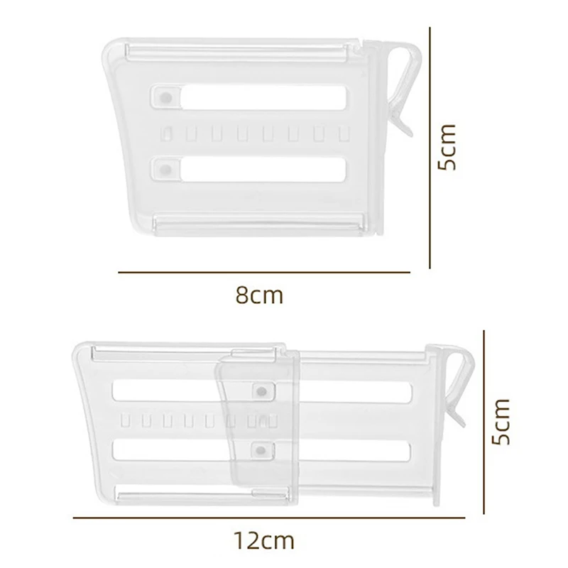 Separador de estante de almacenamiento de alimentos, divisor ajustable, tablero divisor transparente para refrigerador, 4 piezas