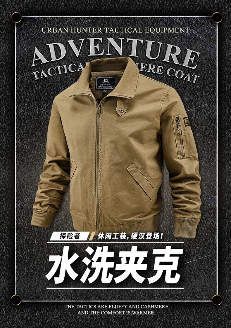 

New Quality Fashion Business Clothes Male Cargo Jacket Spring Autumn Light Luxury Men's Lapel Single Breasted Solid Color Top