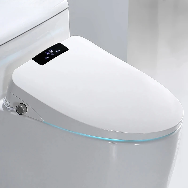 FOHEEL LCD Display Pet Intelligent Heating Seat Wc Auto Open Smart Toilet Cover Electronic