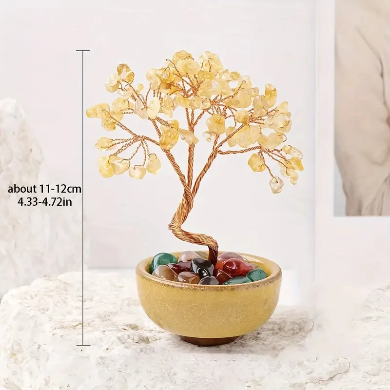 Natural Amethyst Tree Agate Base Crystal Gravel Pachira Macrocarpa Home Crafts Office Desk Surface Panel Ornaments