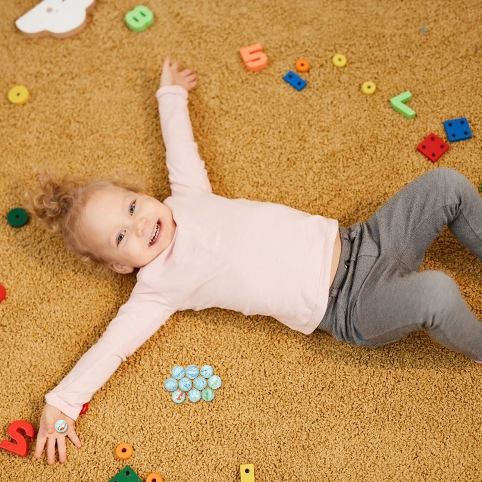 

15pcs Physics Lab Glass Marbles Mixing Cat Eyes Experiment Equipment Educational Decorative Ball Solid Round