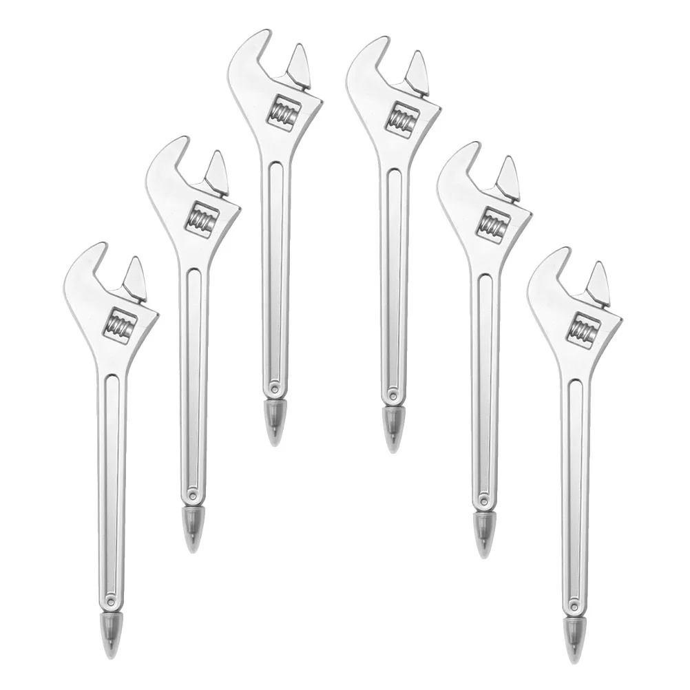 

6pcs Wrench Shape Ballpoint Pens Novelty Creative Pen Smooth Writing Office Supplies For Students Party Gifts Portable Writing