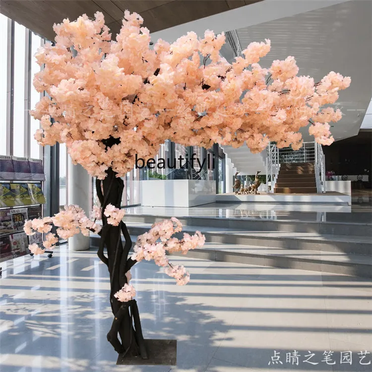 Artificial Cherry Tree Fake Trees Large Plant Peach Tree Indoor Living Room Happiness Tree Decoration