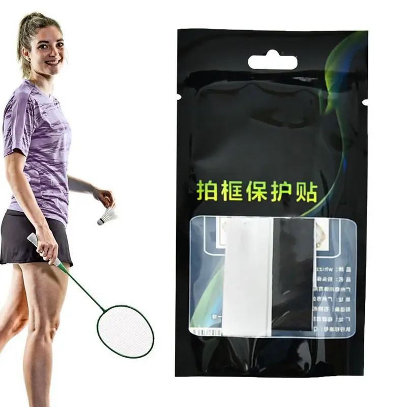 Soft Rubber Stickers, Lightweight Racket Frame Strips, Badminton Racket Frame Protector, Anti-Scratch Paddle Border Straps