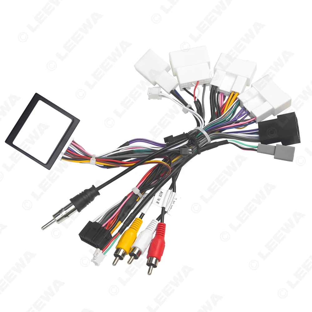 LEEWA Car 16pin Power Cord Wiring Harness Adapter With Canbus For Toyota Prado/Highlander/Harrier/Corolla Cross/Frontlander Head