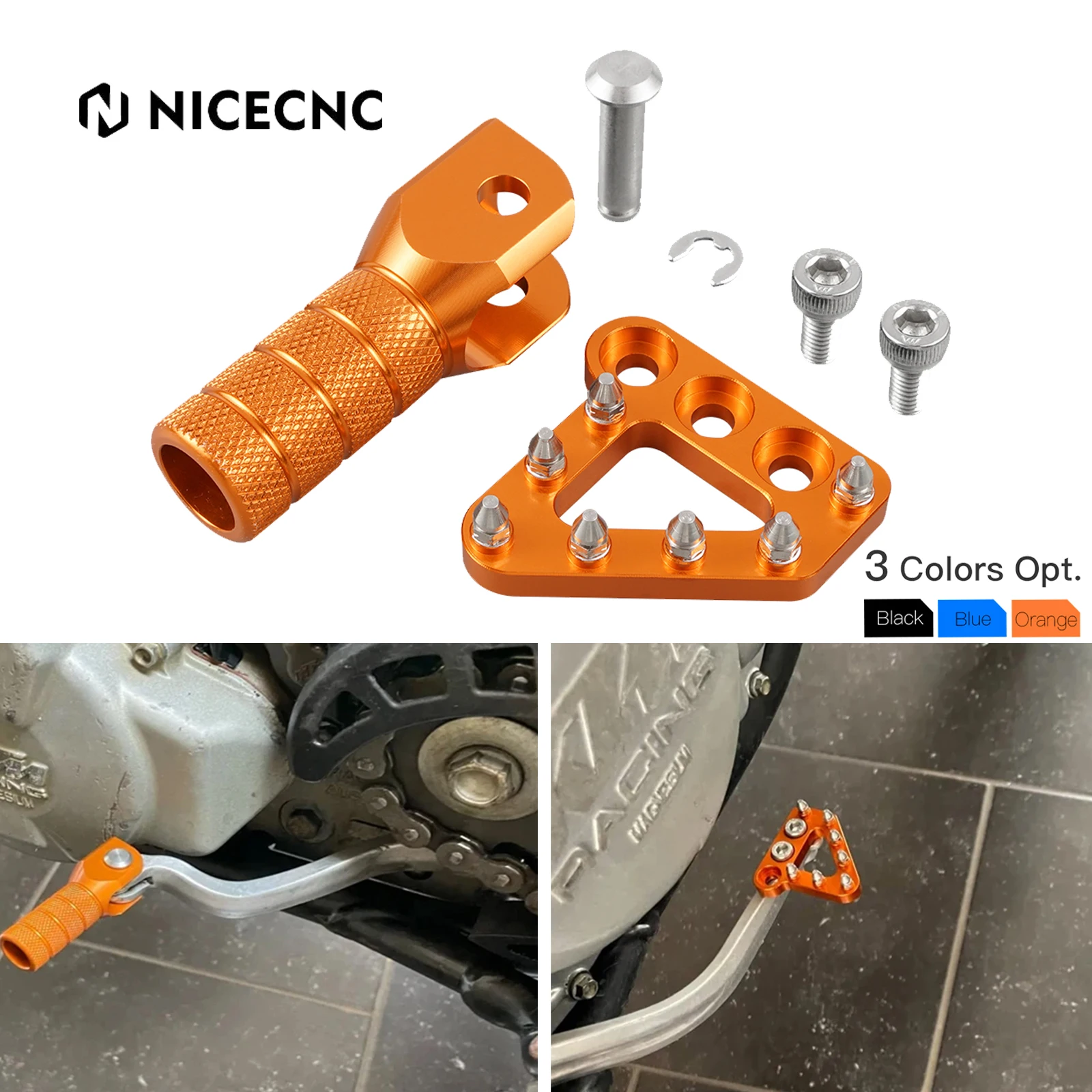 

NICECNC For KTM EXC300 EXC EXCF SX SXF XCW XCF 125 250 300 350 400 450 500 530 2004-2015 Rear Brake Pedal Plate Shift Lever Tip