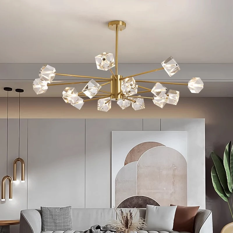 

Украшение дома Подвесные светильники, роскошная хрустальная люстра для гостиной, подвесной светильник для столовой, потолочный светильник, внутреннее освещение
