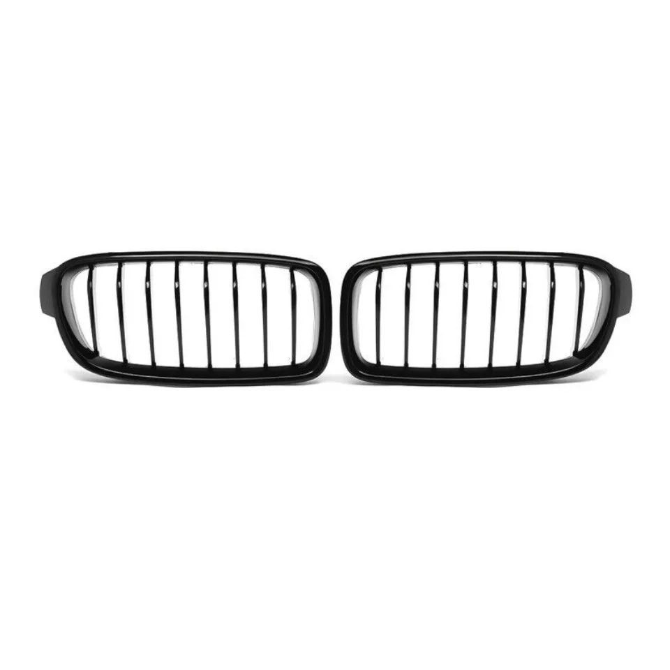 Xvip glänzender Double Line Style Front stoßstangen grill für BMW 3er F30 F31 F35 2013-19 320i 325i 328i Silber Diamant grill – Detail 5