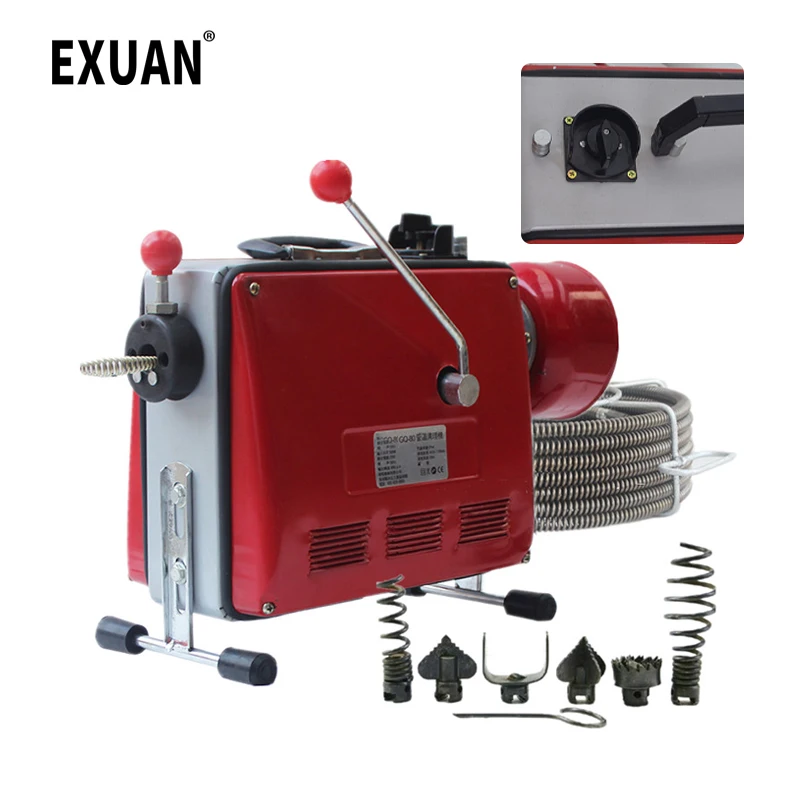 

100D automatic electric pipe dredging machine sewer dredger toilet floor drain dredging cleaning machine