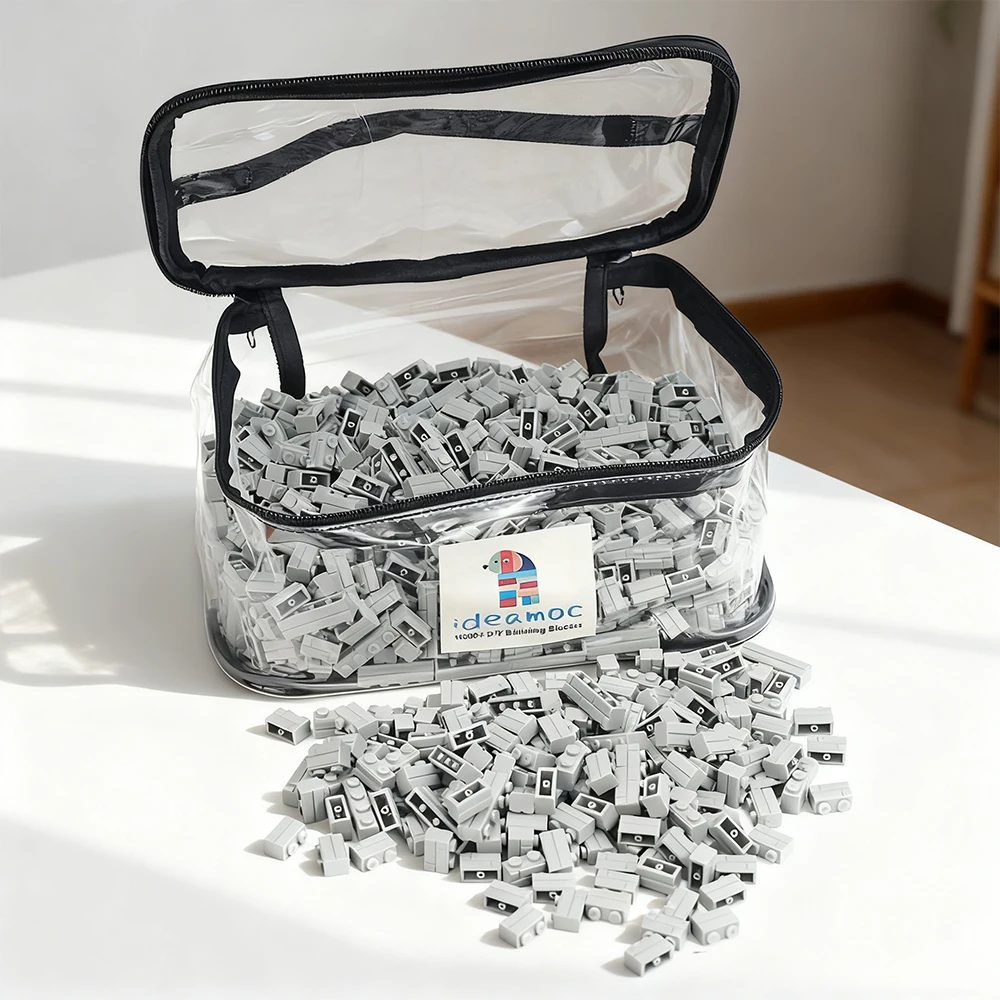 Ensemble de blocs de construction en briques murales de ville, 1010 pièces, avec sac de rangement, maison, mur de ville, pièces de scène militaire, accessoires, jouets DIY