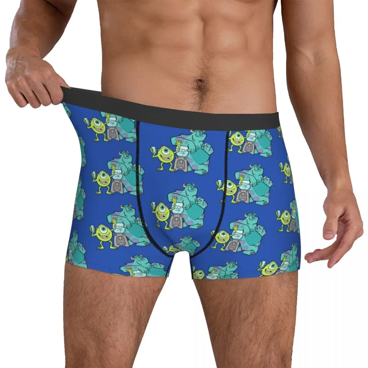 

Monsters Inc Mike And Sulley Underwear Comfortable Underpants Design Shorts Briefs For Males 3D Pouch Plus Size Trunk