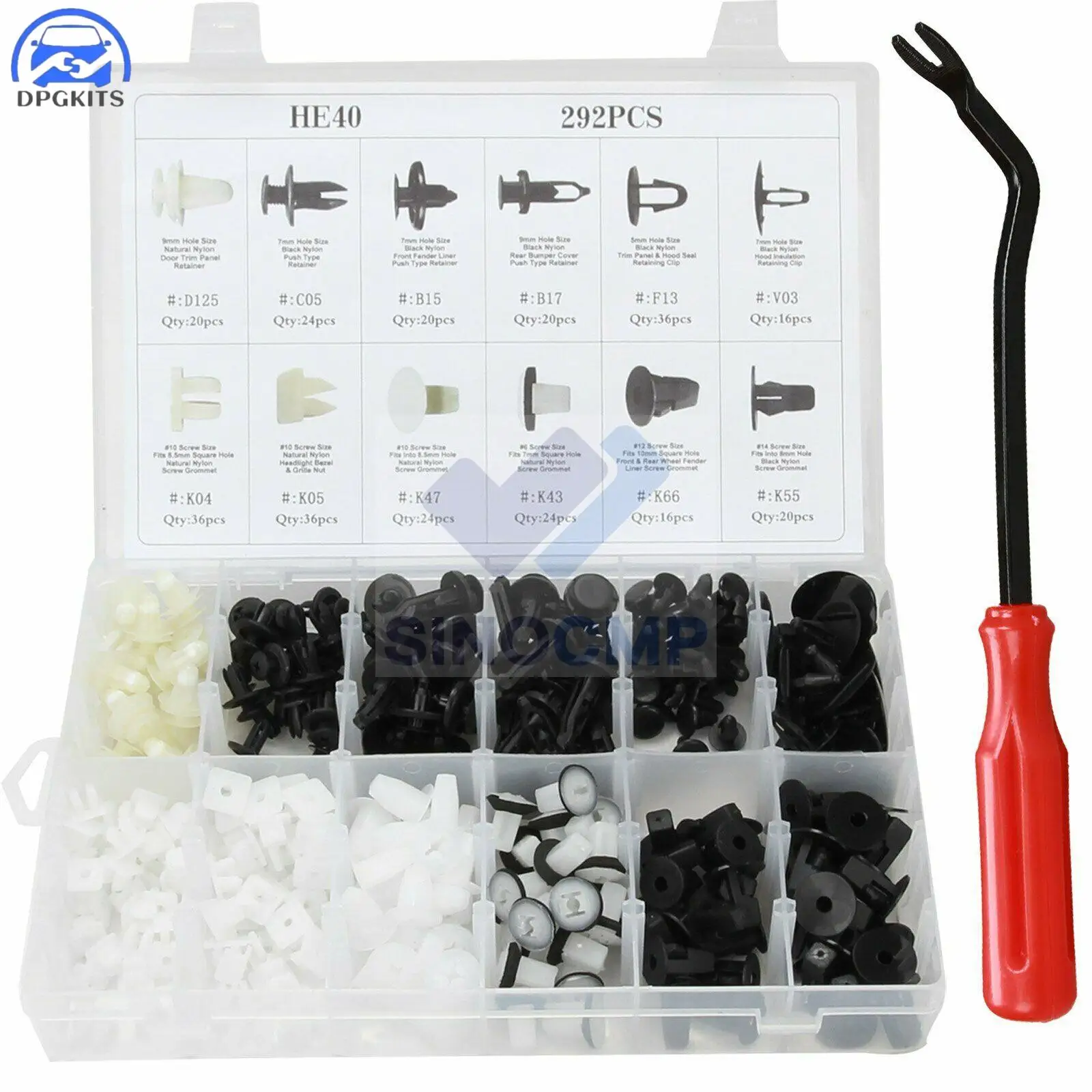 

DPGKITS 292 шт. для Mazda Fender, дверной капот, бампер, зажимы для отделки кузова, фиксатор и инструмент, автомобильные аксессуары, дропшиппинг, оптовая продажа