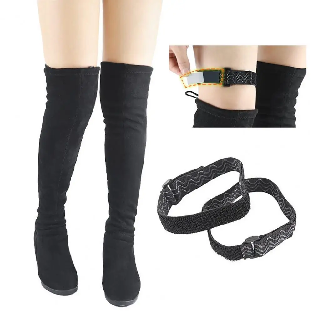 1 Set Boot Straps Elastic Boots Belt Strap Inside Adjustable Knee Boots Stickers High Boots Non-slip Stickers Shoe Accessories