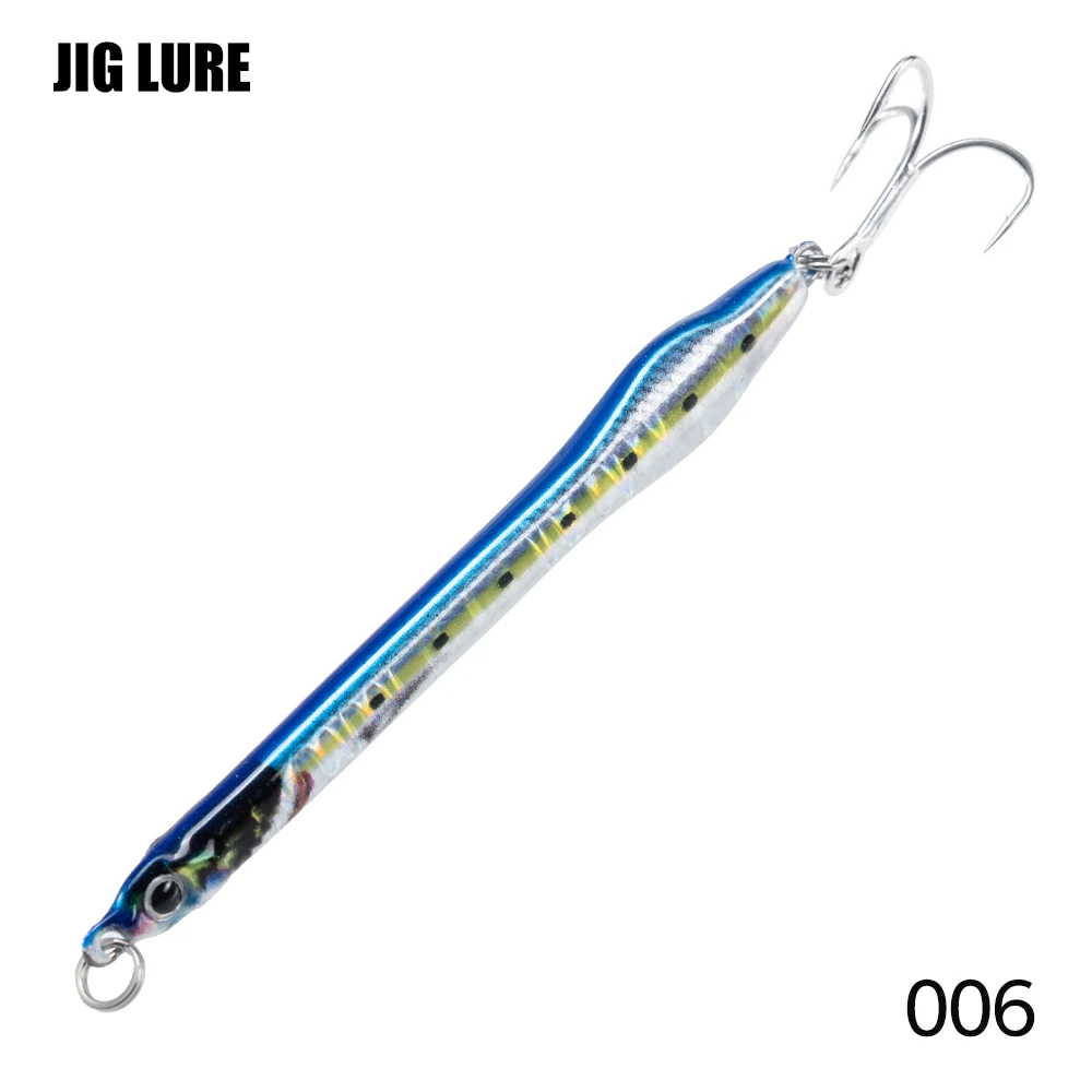 Hunthouse Metall-Jig-Angelköder, 77 mm/20 g, Salzwasser, langsam sinkend, Laser-Jigging-Köder, breiter Schwanz, für Bass, Thunfisch, Angelgerät
