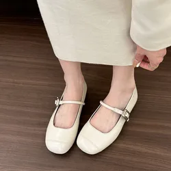 loafers Mary Jane Shoes for Women 2024 Retro Flat Women's Single Shoes Soft and Comfortable Ballet Shoes Women Zapatos De Mujer