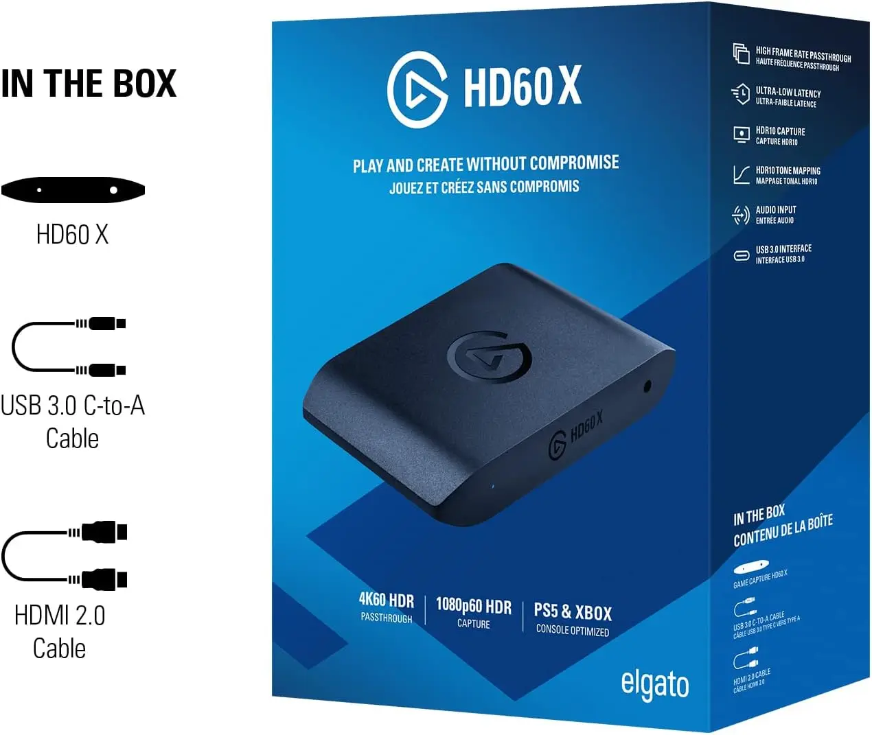 Elgato HD60 X - Stream and Record in 1080p60 HDR10 or 4K30 with