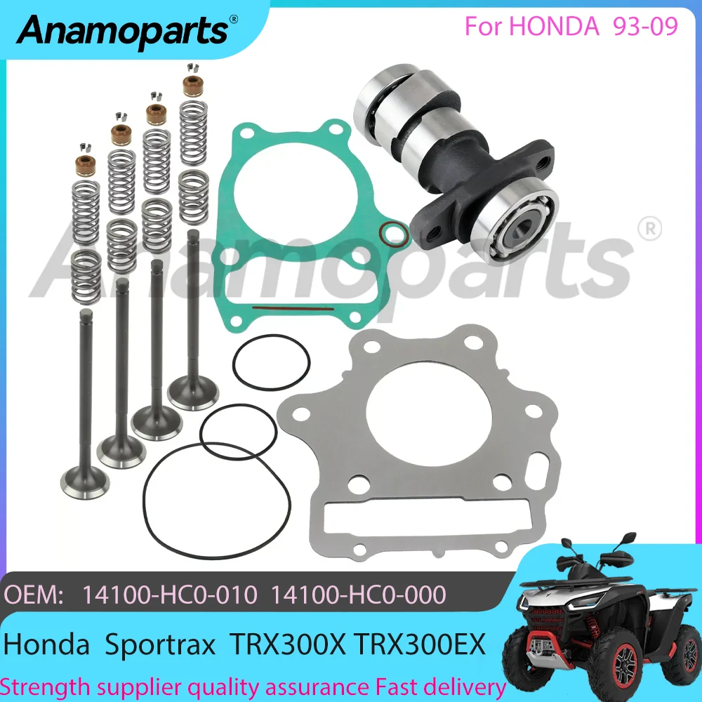 Engine Motorcycle Camshaft and cylinder valve gasket Kit for 93-09 HONDA Sportrax 300CC TRX300X TRX300EX 14100-HC0-010